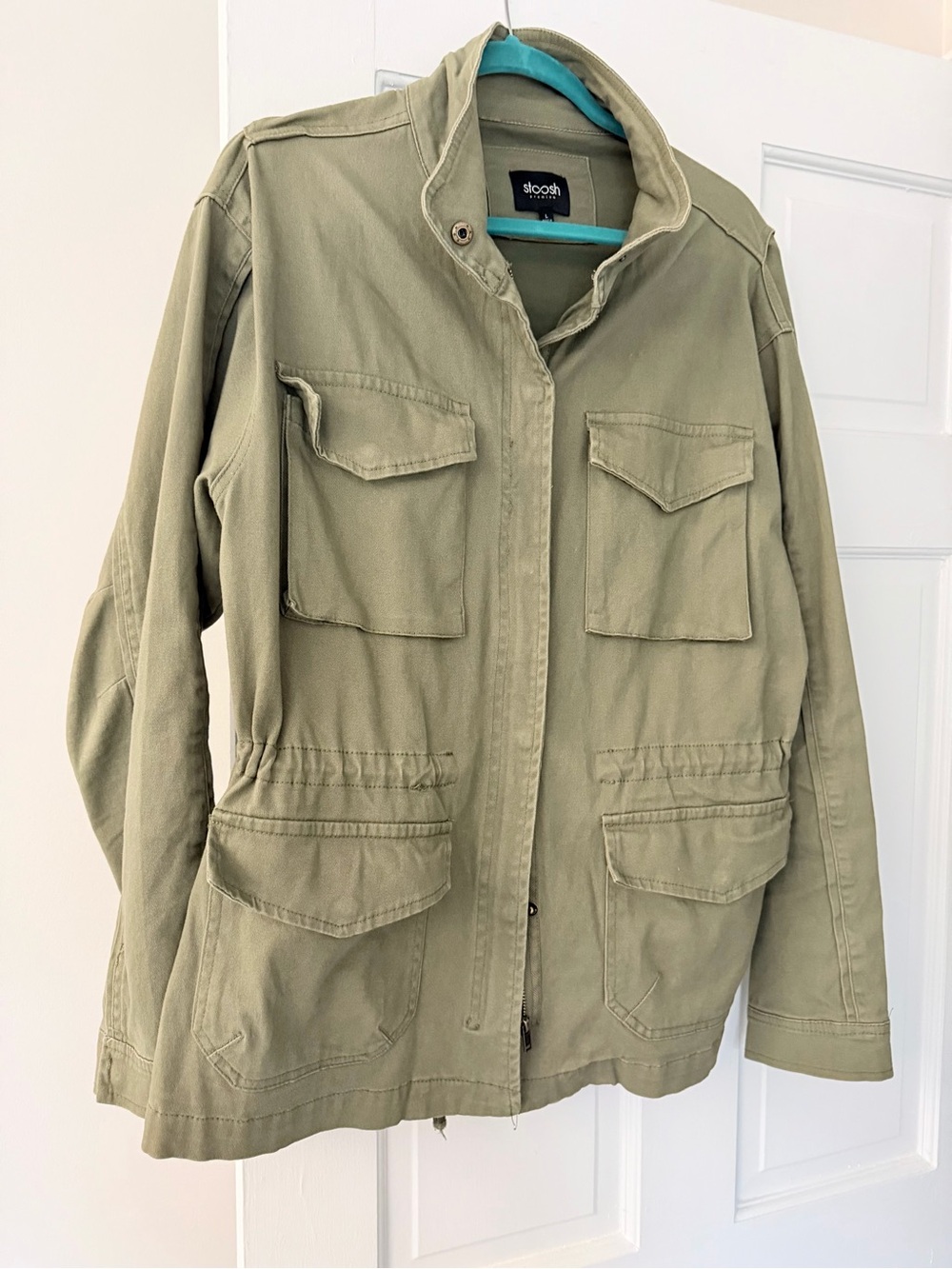 Stoosh Olive Utility Jacket with Front Flap Pockets